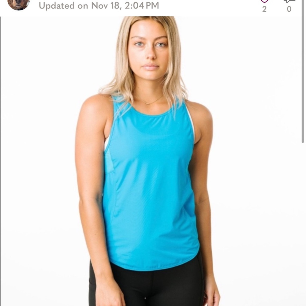 NWT Zyia Active Atomic Blue Panel Mesh -Tank size M